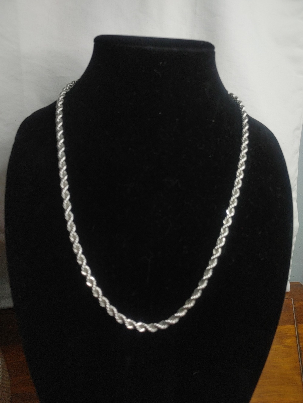 Trifari Silver-Tone Twisted Rope Necklace